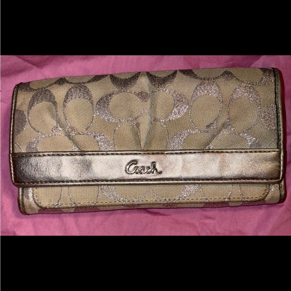 Coach silver wallet